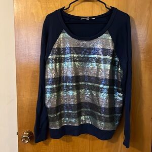 Navy sequin sweatshirt